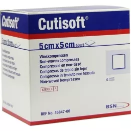 CUTISOFT Vlies komprimují 5x5 cm sterilní, 50x2 ks