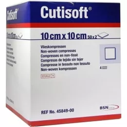 CUTISOFT Vlies komprimuje 10x10 cm sterilní, 50x2 ks