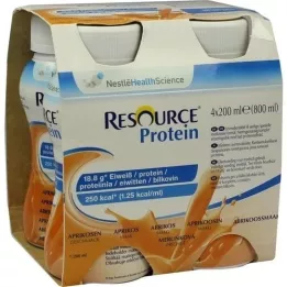 RESOURCE Protein Drink Meruňka, 4x200 ml