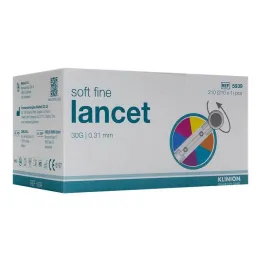 Klinion Soft jemné barevné lancety 30 G, 210 ks