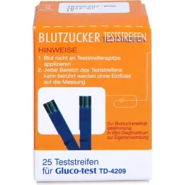 Gluco testovací krevní testspace, 25 ks