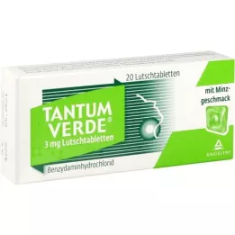 TANTUM VERDE 3 mg Sutschtabl.M.Minz Taste, 20 ks