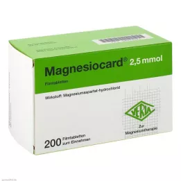 MAGNESIOCARD 2,5 mmol potahované tablety, 200 ks