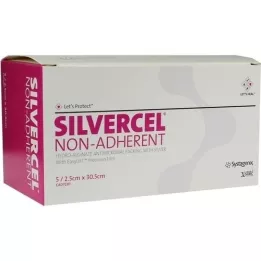 SILVERCEL nepřilnavá tamponáda 2,5x30,5 cm, 5 ks
