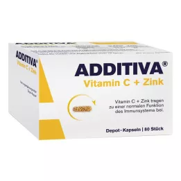 ADDITIVA Kapsle s vitamínem C+zinek, akční balení, 80 ks