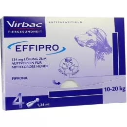 Effipro 134 mg pip.lsg.z.auftrow.f.mittelgr.hund, 4 ks