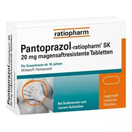 PANTOPRAZOL-ratiopharm SK 20 mg enterosolventní tablety, 7 ks