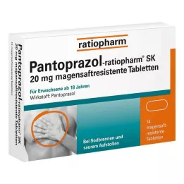 PANTOPRAZOL-ratiopharm SK 20 mg enterosolventní tablety, 14 ks