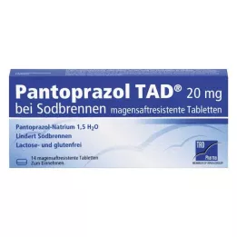 PANTOPRAZOL TAD 20 mg na pálení žáhy. gastrorezistentní tablety, 14 ks