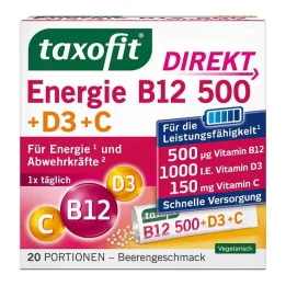 Taxofit Energy B12 500 + D3 + C Direct Granule, 20 ks