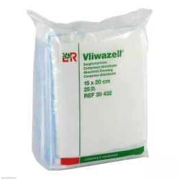 VLIWAZELL Absorpční obklady nesterilní 15x20 cm, 25 ks