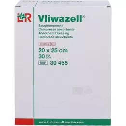 VLIWAZELL Absorpční obklady sterilní 20x25 cm, 30 ks