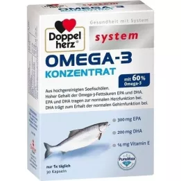 DOPPELHERZ Omega-3 koncentrátové systémové kapsle, 30 ks