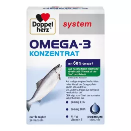DOPPELHERZ Kapsle systému koncentrátu Omega-3, 30 ks