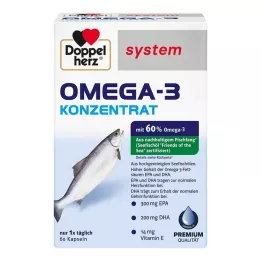 DOPPELHERZ Kapsle systému koncentrátu Omega-3, 60 ks