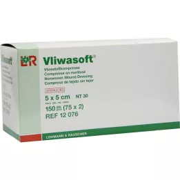VLIWASOFT Komprese z netkané textilie 5x5 cm sterilní 4l., 150 ks