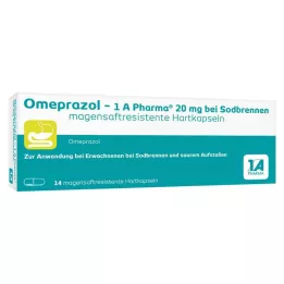 OMEPRAZOL-1A Pharma 20 mg na pálení žáhy HKM, 14 ks