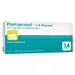 PANTOPRAZOL-1A Pharma 20mg na pálení žáhy msr.Tab., 14 ks