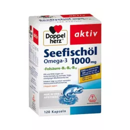 DOPPELHERZ Olej z mořských ryb Omega-3 1 000 mg+Fols.Caps., 120 ks