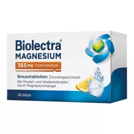 BIOLECTRA Hořčík 365 mg fortissimum citron, 20 ks