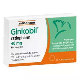 GINKOBIL-ratiopharm 40 mg potahované tablety, 30 ks