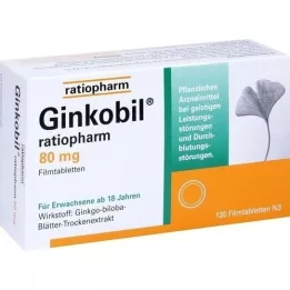 Ginkobil-ratiopharm 80 mg filmové potahované tablety, 120 ks