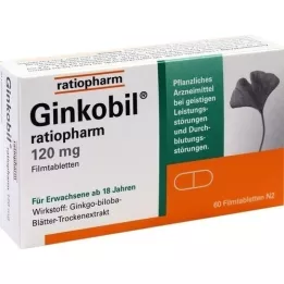 Ginkobil-ratiopharm 120 mg filmové potahované tablety, 60 ks