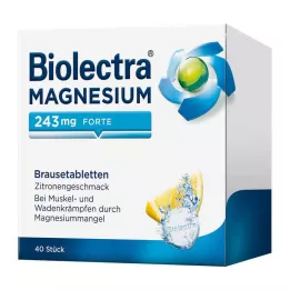 BIOLECTRA Hořčík 243 mg forte Citron Br.-Tabl., 40 ks