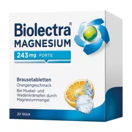 BIOLECTRA Magnesium 243 mg forte Orange šumivé tablety, 20 ks