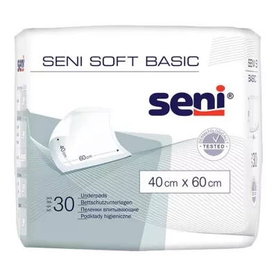 SENI Soft Basic ochranná podložka na postel 40x60 cm, 30 kusů