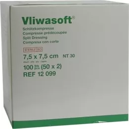 VLIWASOFT Slot komprese 7,5x7,5 cm Sterilní 4 Pokládání, 50x2 ks