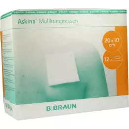 ASKINA Gázové obklady 10x20 cm nesterilní 12vrstvé, 100 ks