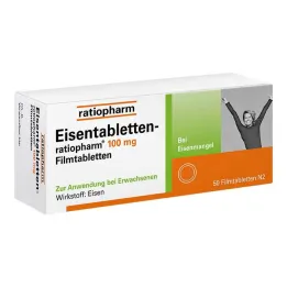 Železné tablety ratiopharm® 100 mg potahované tablety, 50 ks