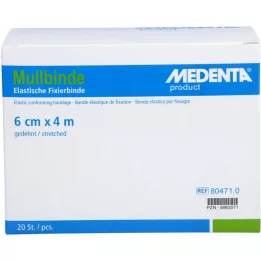 MULLBINDEN elastický 6 cmx4 m, 20 ks