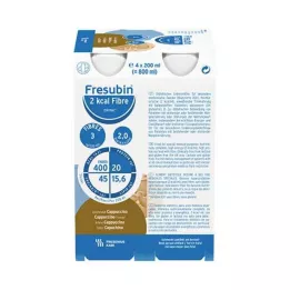 FRESUBIN 2 Kcal Fiber DRINK Cappuccino pití fl., 4x200 ml