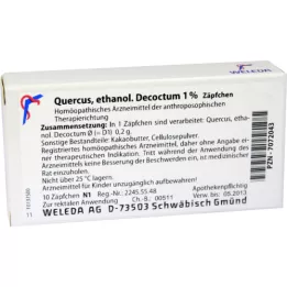 Quercus ethanol.Decocium 1% čípky, 10 ks