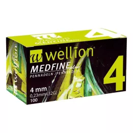 WELLION MEDFINE plus jehly do pera 4 mm, 100 ks