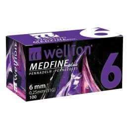 WELLION MEDFINE plus jehly do pera 6 mm, 100 ks