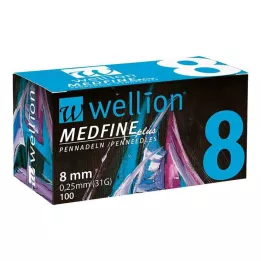 WELLION MEDFINE plus jehly do pera 8 mm, 100 ks