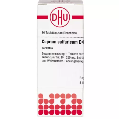 CUPRUM SULFURICUM d 4 tablety, 80 ks CUPRUM SULFURICUM d 4 tablety, 80 ks