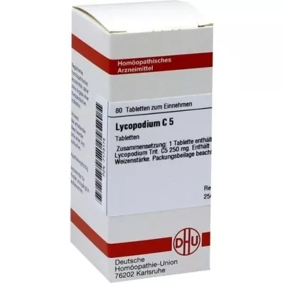 LYCOPODIUM C 5 tablet, 80 ks LYCOPODIUM C 5 tablet, 80 ks
