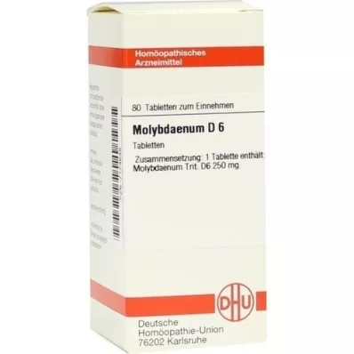 MOLYBDAENUM D 6 tablet, 80 ks MOLYBDAENUM D 6 tablet, 80 ks
