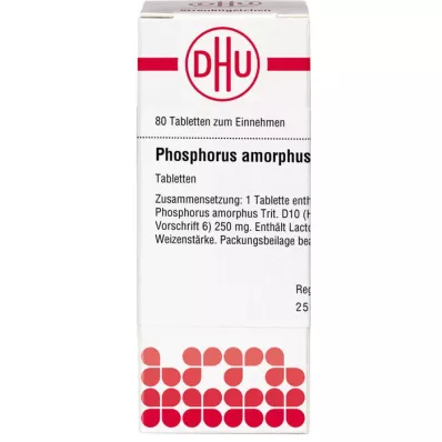 PHOSPHORUS AMORPHUS d 10 tablet, 80 ks PHOSPHORUS AMORPHUS d 10 tablet, 80 ks