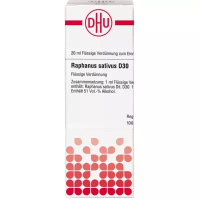 RAPHANUS SATIVUS D 30 Ředění, 20 ml RAPHANUS SATIVUS D 30 Ředění, 20 ml