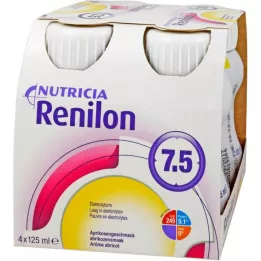 RENILON 7,5 Tekutina s meruňkovou příchutí, 4X125 ml