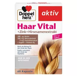 DOPPELHERZ Kapsle Hair Vital+Zinek+Proso, 60 ks
