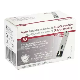 BEURER GL32/GL34/BGL60 testovací proužky na měření hladiny glukózy v krvi, 50 ks