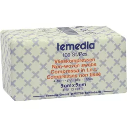 VLIESKOMPRESSEN 5x5 cm nesterilní 4vrstvý, 100 ks