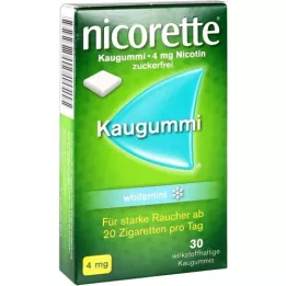NICORETTE Kaugummi 4 mg whitemint, 30 ks