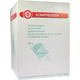 MULLKOMPRESSEN 10x10 cm sterilní 8cestný, 25X5 ks